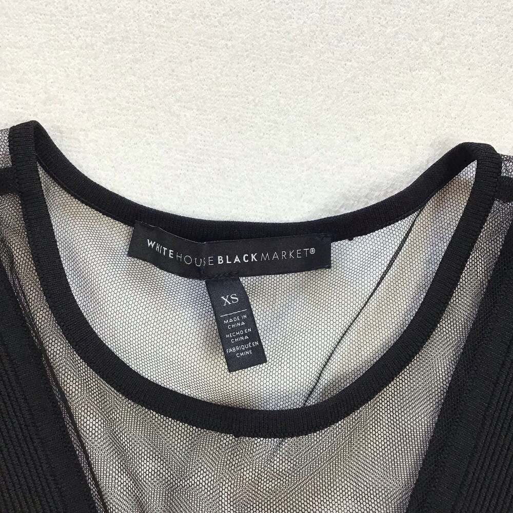 White House Black Market Sleeveless Peplum Top Black Size XS Classy Chic - Picture 7 of 8